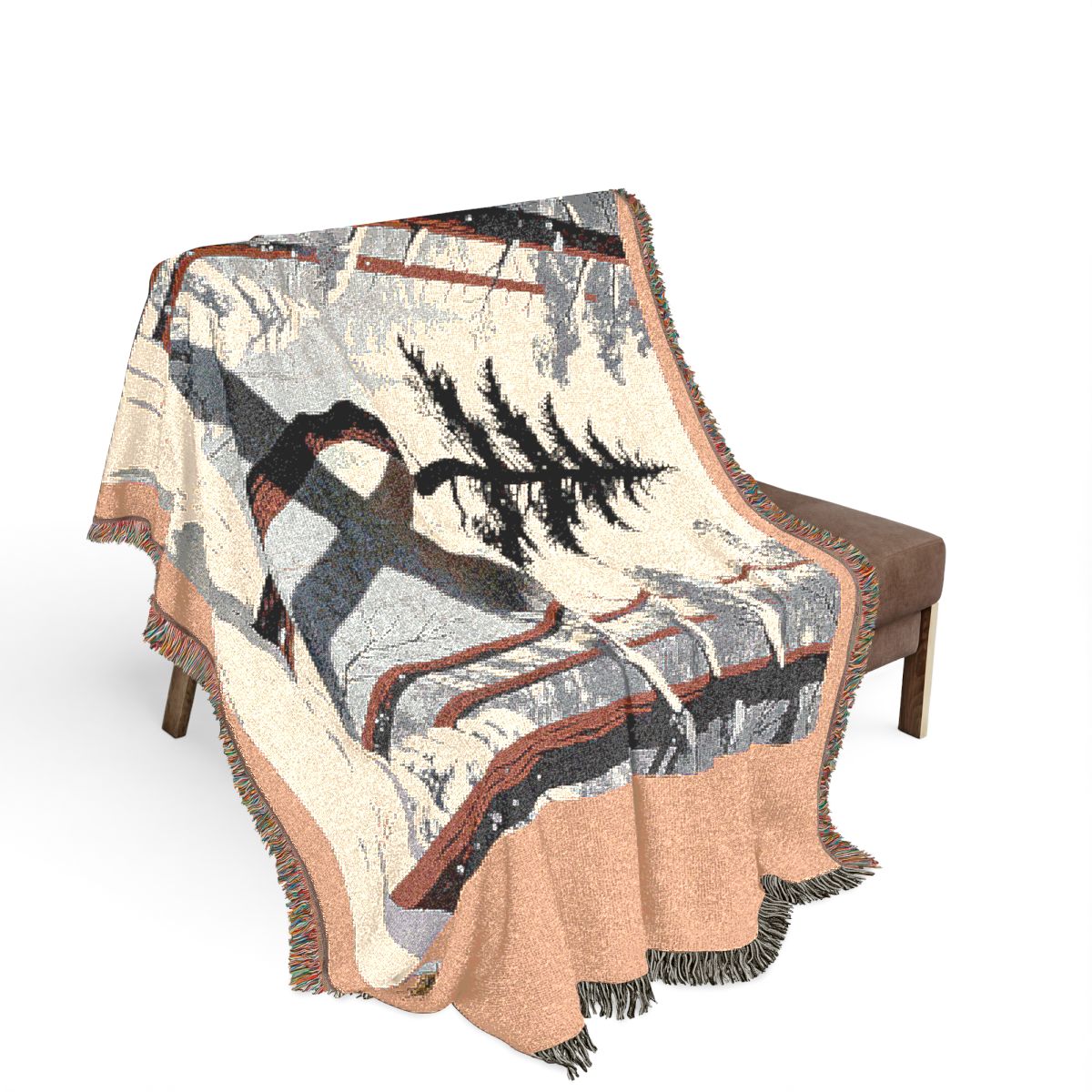Original Art 1548 100% Cotton Woven Blanket, other view.