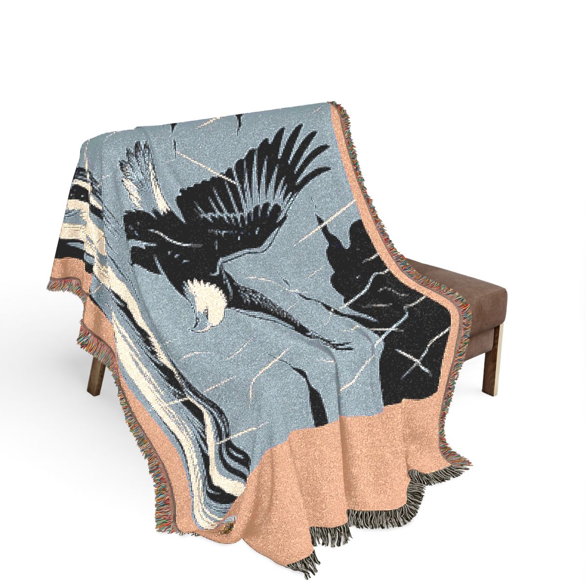 Original Art 1556 100% Cotton Woven Blanket, other view.