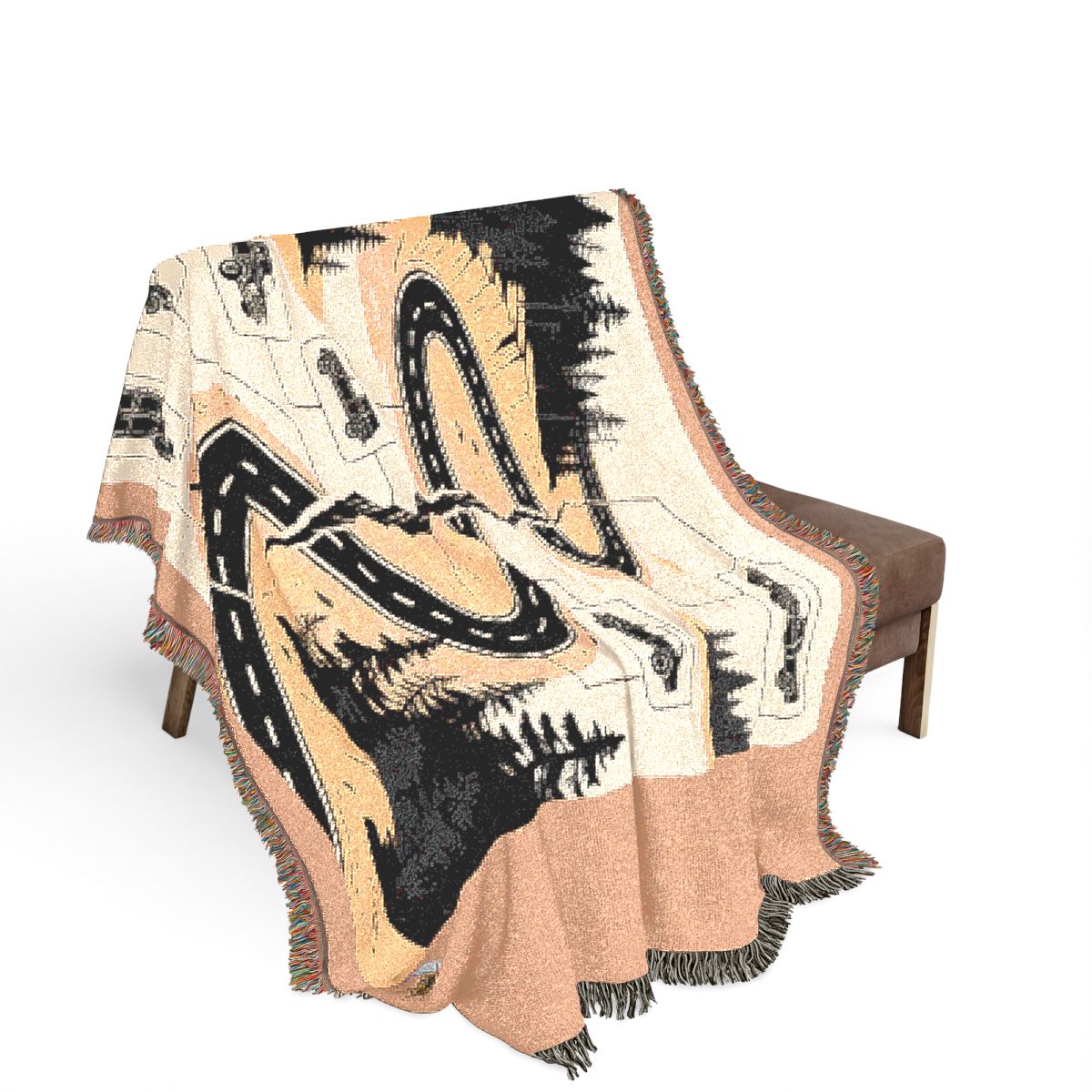 Original Art 1565 100% Cotton Woven Blanket, other view.