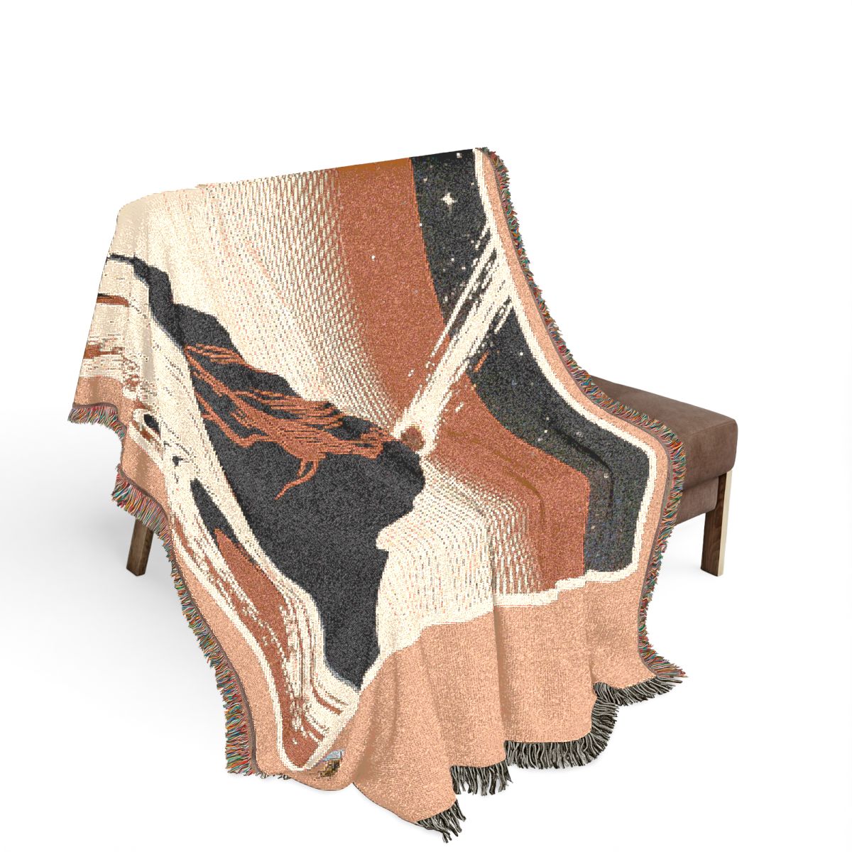 Original Art 1566 100% Cotton Woven Blanket, other view.