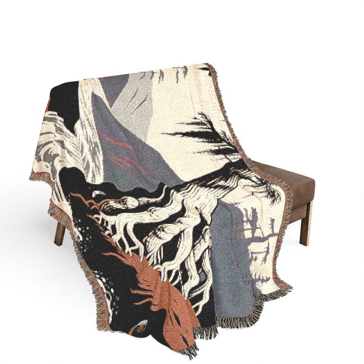 Original Art 1567 100% Cotton Woven Blanket, other view.