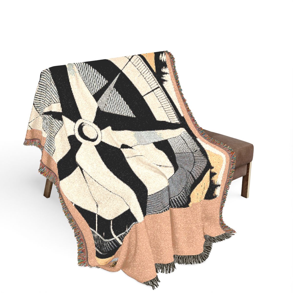 Original Art 1578 100% Cotton Woven Blanket, other view.