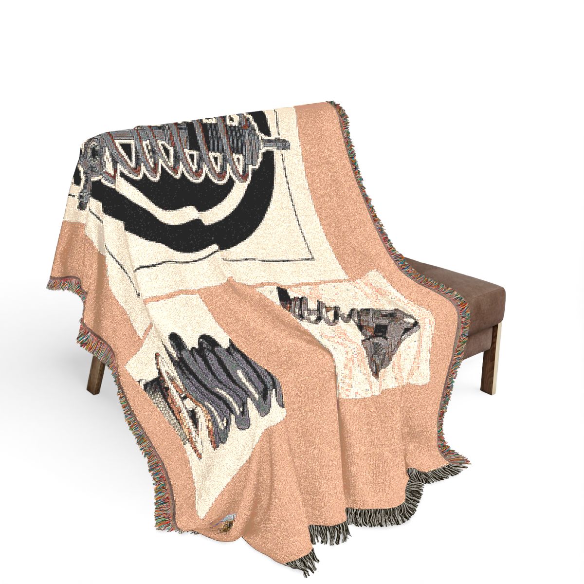 Original Art 1580 100% Cotton Woven Blanket, other view.