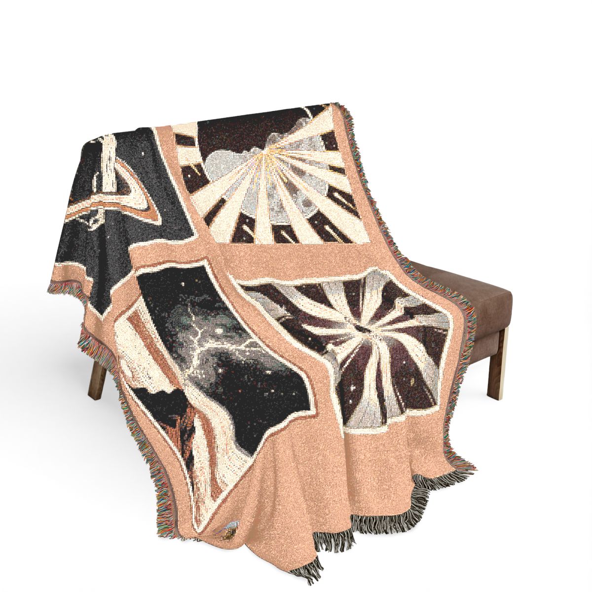 Original Art 1581 100% Cotton Woven Blanket, other view.