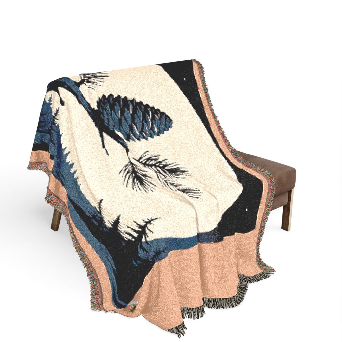 Original Art 1582 100% Cotton Woven Blanket, other view.