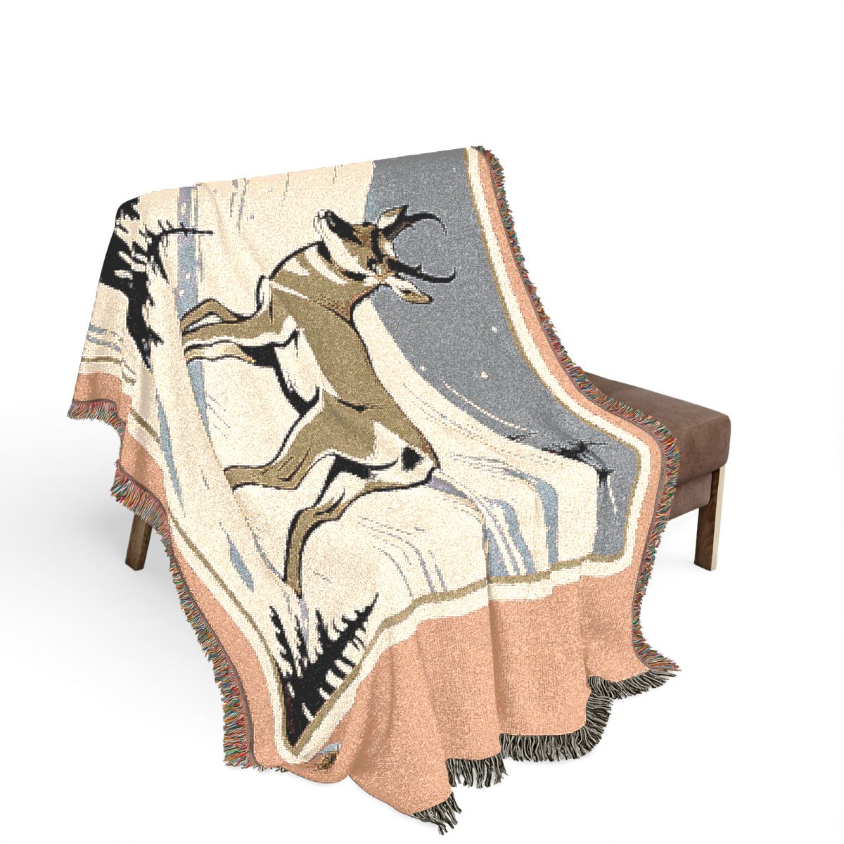 Original Art 1589 100% Cotton Woven Blanket, other view.