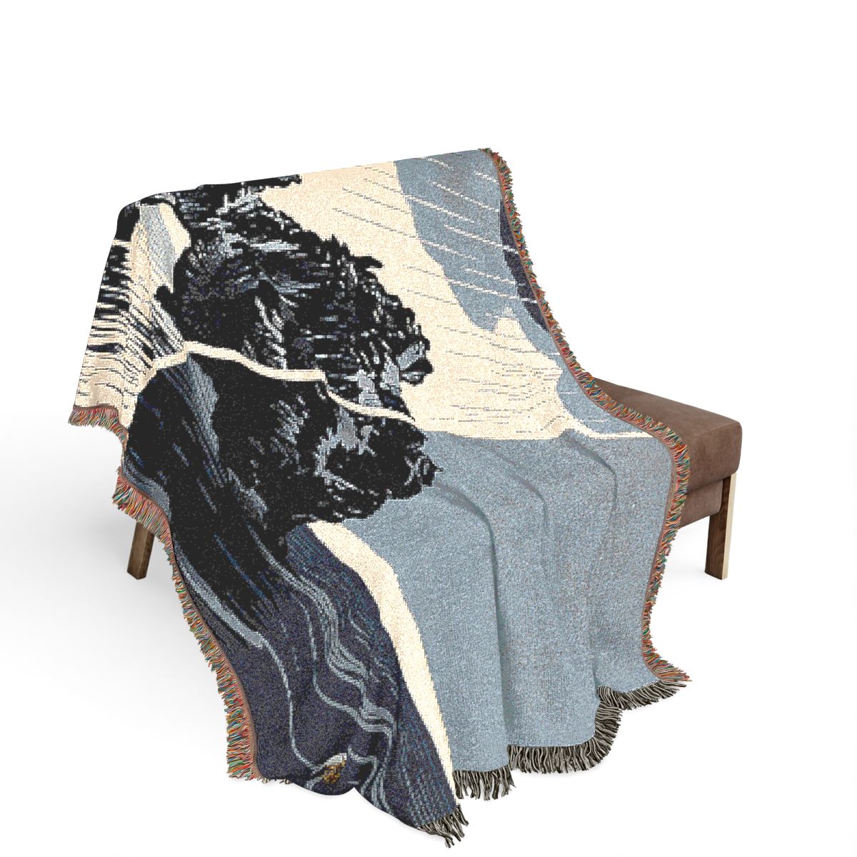 Original Art 1591 100% Cotton Woven Blanket, other view.