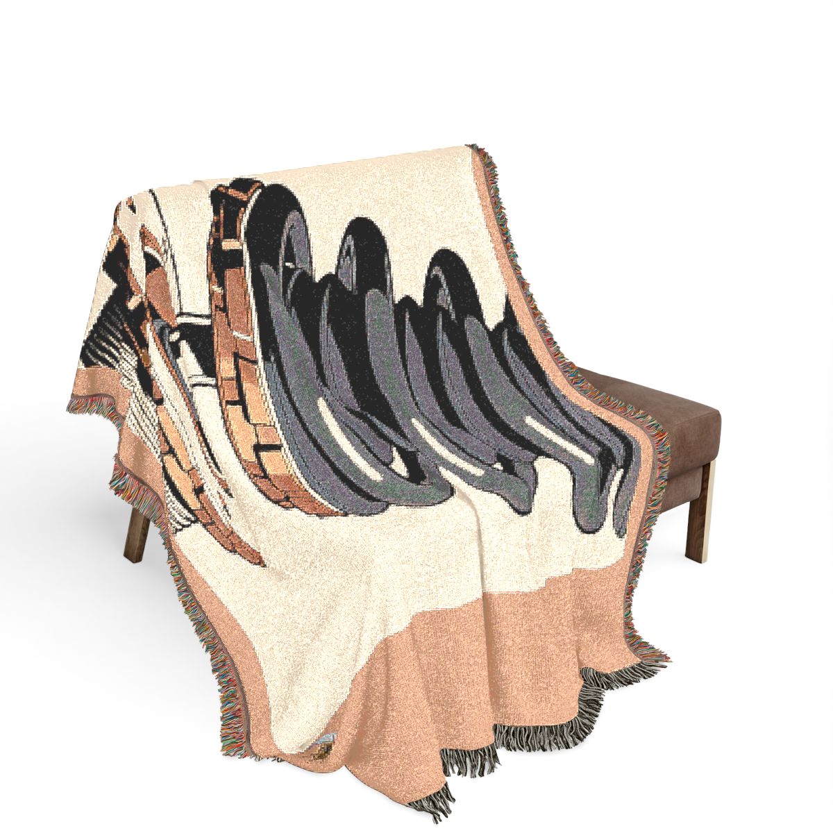 Original Art 1594 100% Cotton Woven Blanket, other view.
