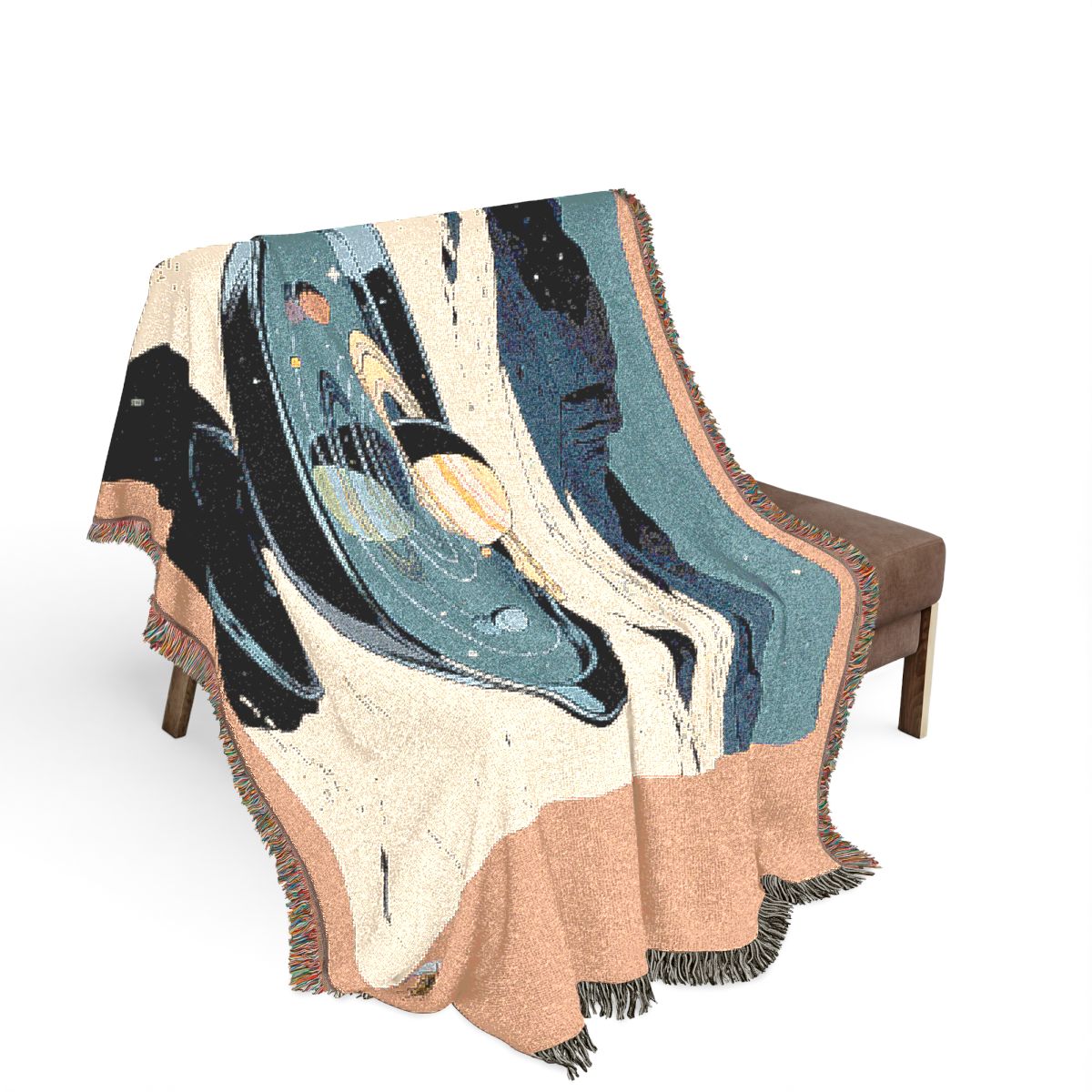 Original Art 1595 100% Cotton Woven Blanket, other view.