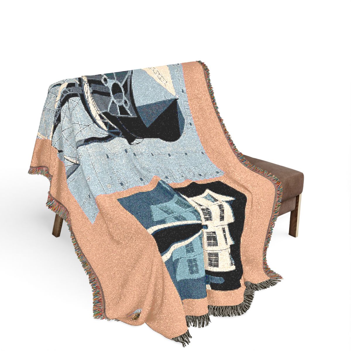 Original Art 1601 100% Cotton Woven Blanket, other view.