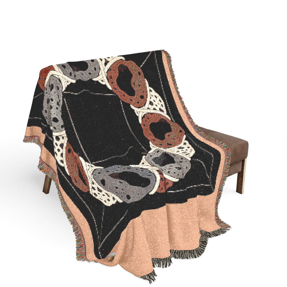 Original Art 1603 100% Cotton Woven Blanket, other view.