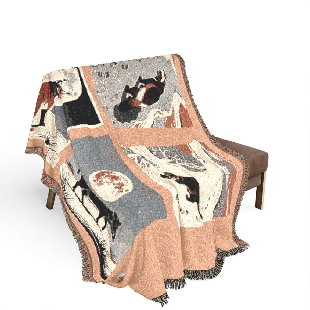 Original Art 1604 100% Cotton Woven Blanket, other view.