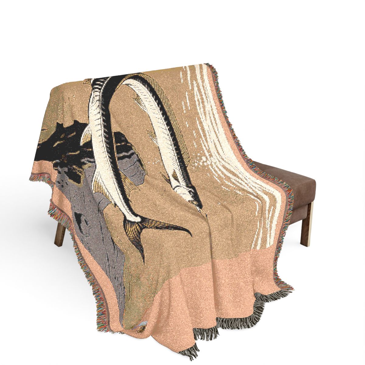 Original Art 1605 100% Cotton Woven Blanket, other view.