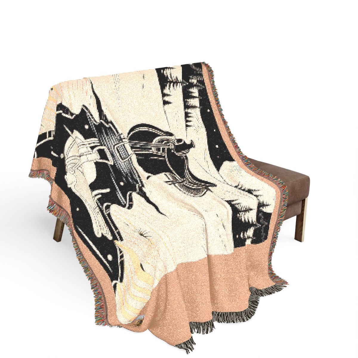 Original Art 1606 100% Cotton Woven Blanket, other view.