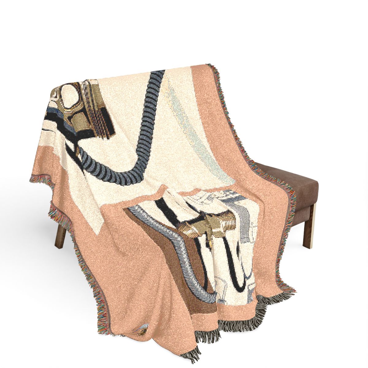Original Art 1608 100% Cotton Woven Blanket, other view.