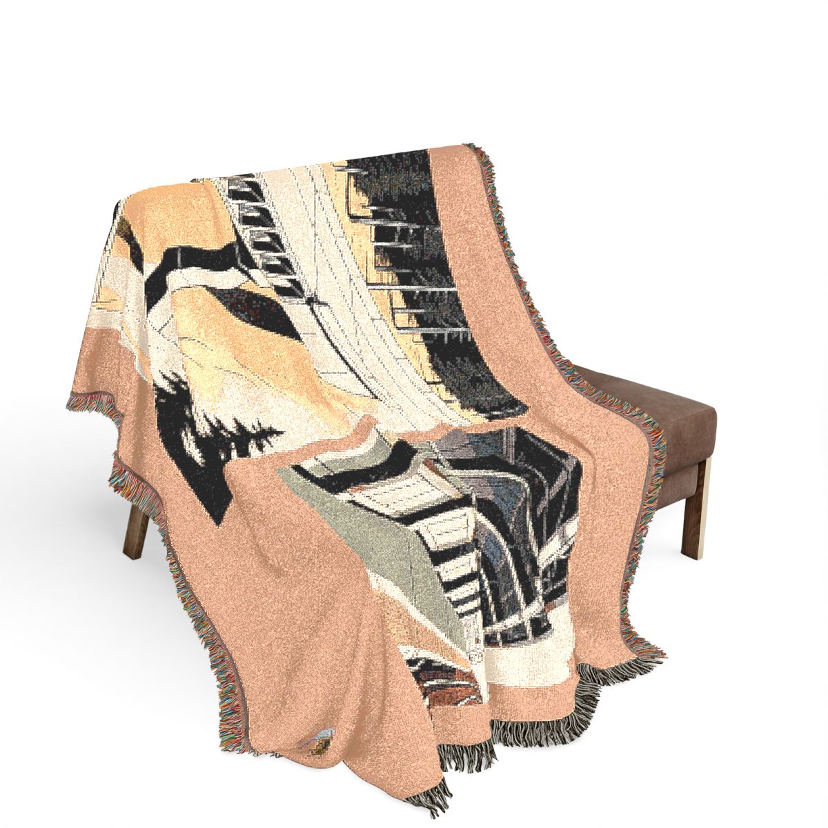 Original Art 1616 100% Cotton Woven Blanket, other view.