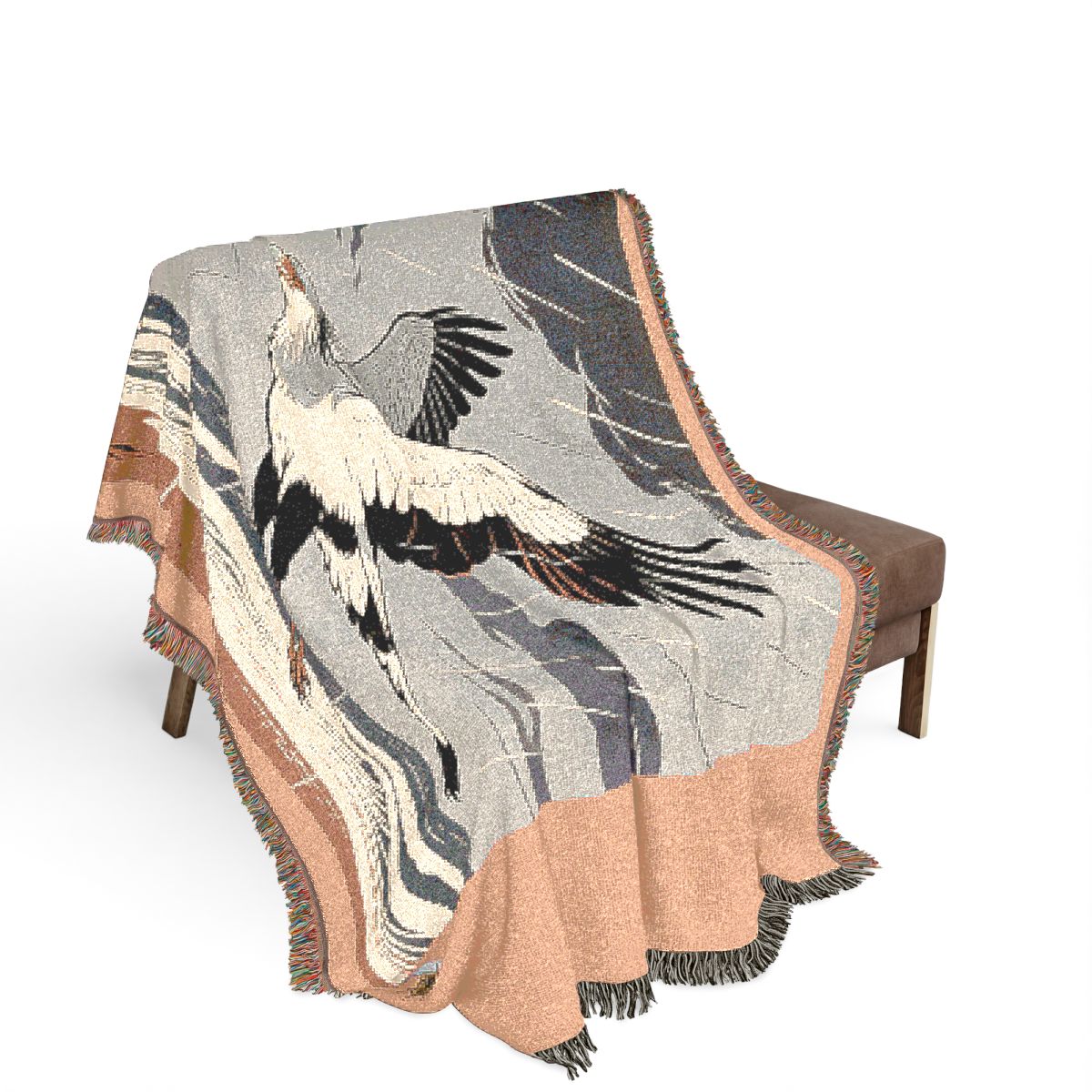 Original Art 1791 100% Cotton Woven Blanket, other view.