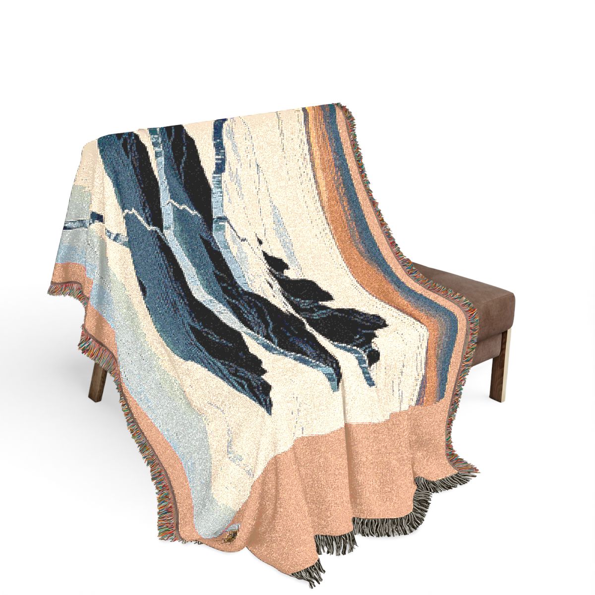 Original Art 1793 100% Cotton Woven Blanket, other view.