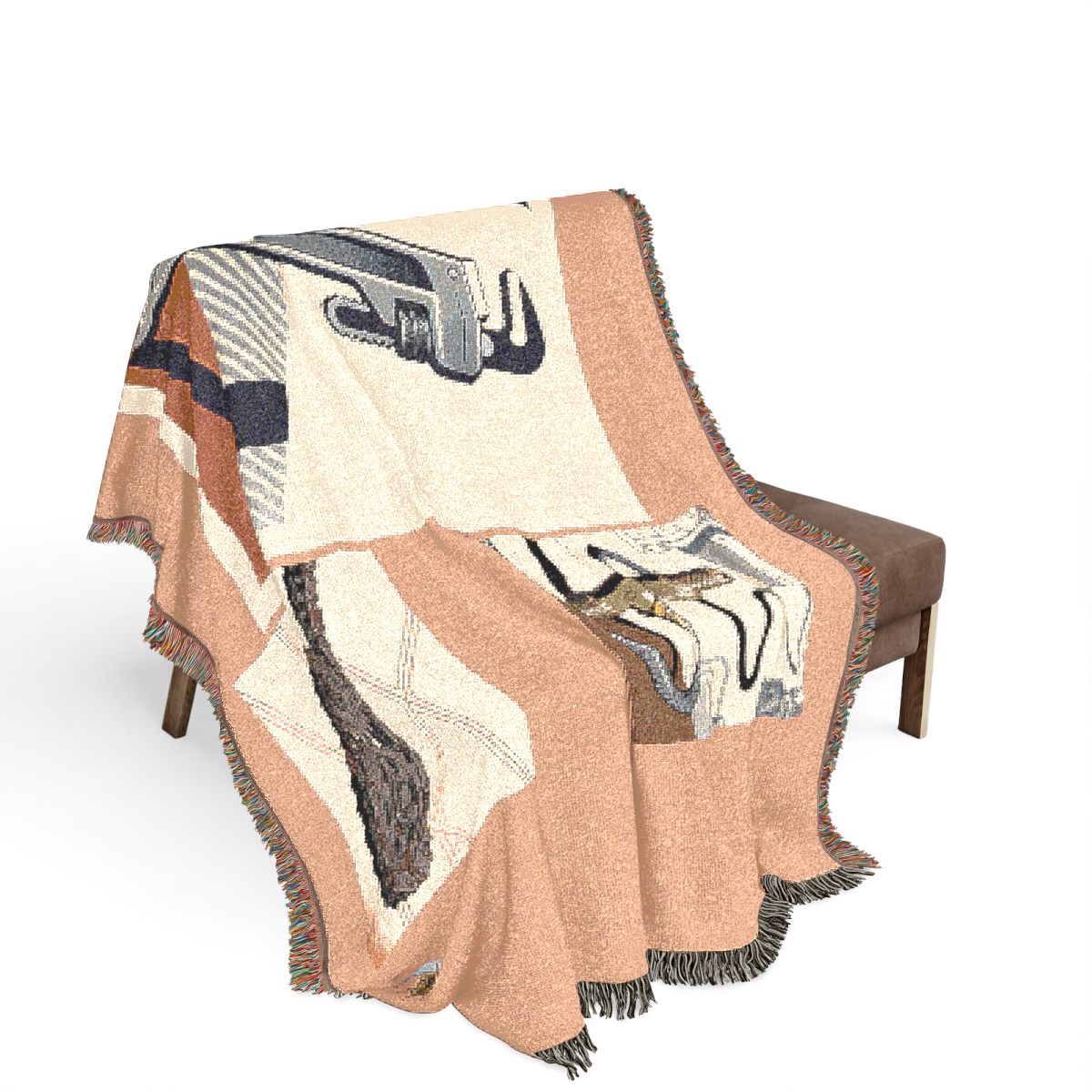 Original Art 1794 100% Cotton Woven Blanket, other view.