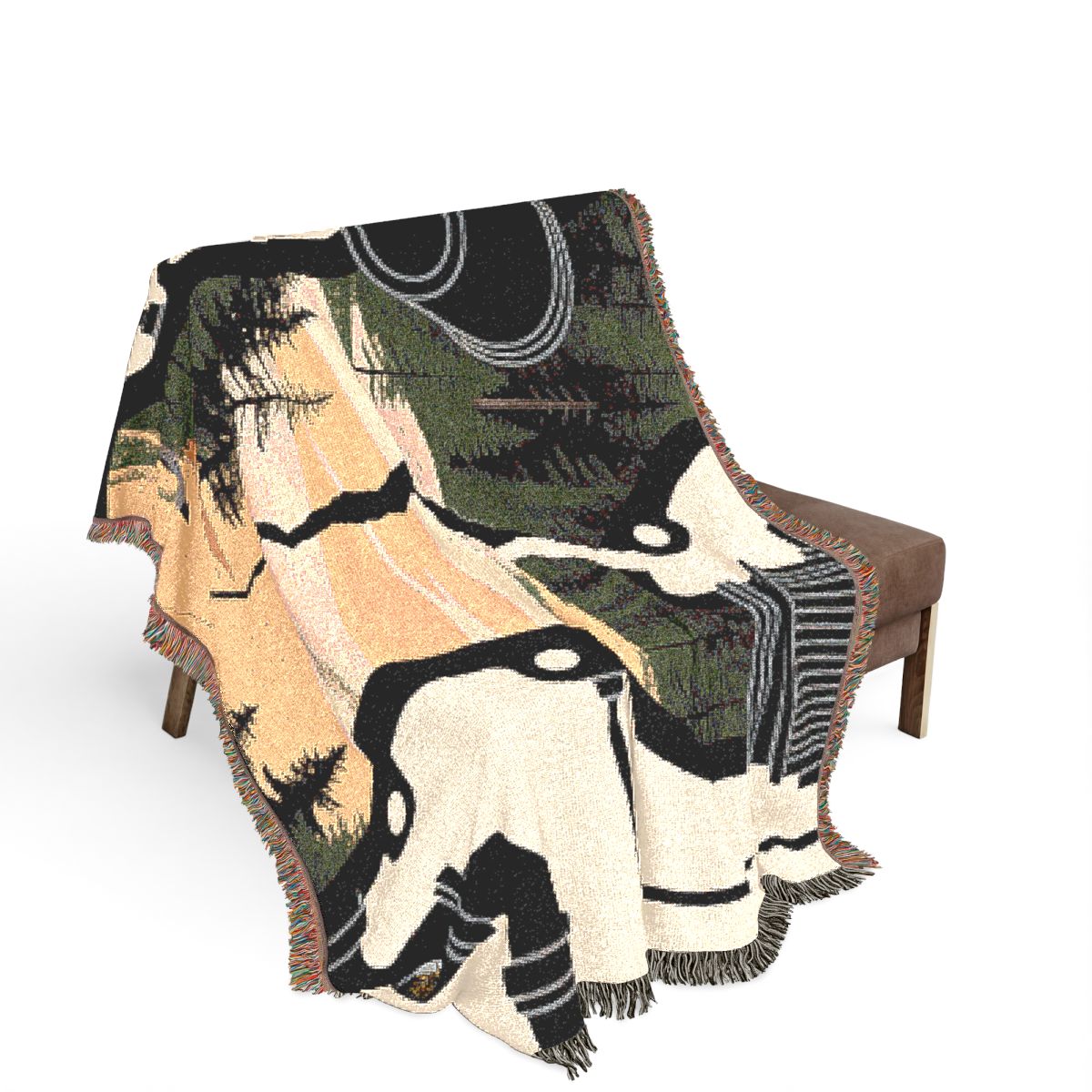 Original Art 1795 100% Cotton Woven Blanket, other view.