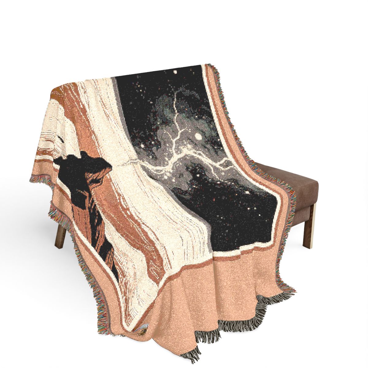 Original Art 1796 100% Cotton Woven Blanket, other view.