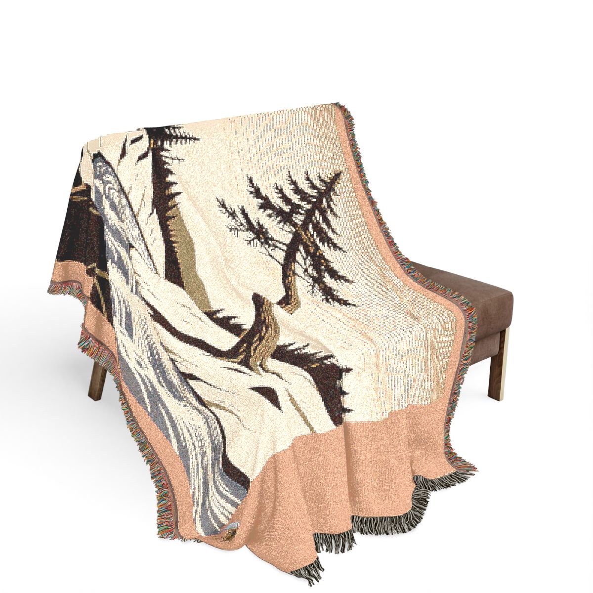 Original Art 1797 100% Cotton Woven Blanket, other view.