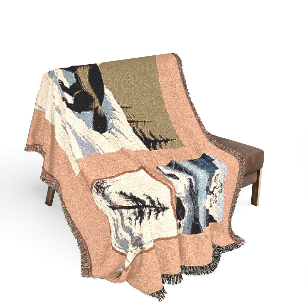 Original Art 1343 100% Cotton Woven Blanket, other view.