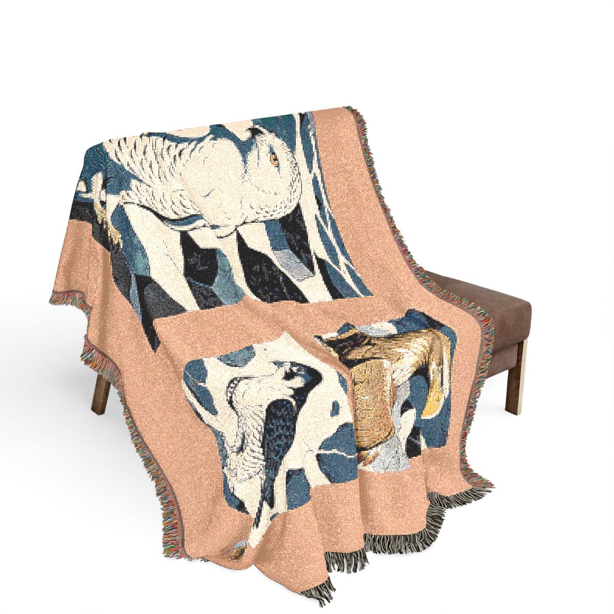 Original Art 1344 100% Cotton Woven Blanket, other view.
