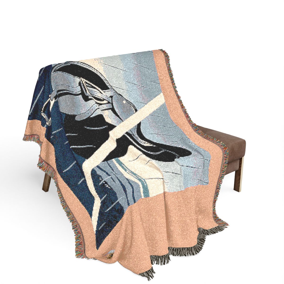 Original Art 1345 100% Cotton Woven Blanket, other view.