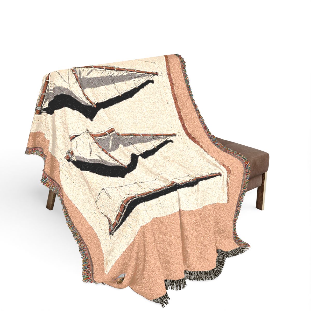 Original Art 1346 100% Cotton Woven Blanket, other view.