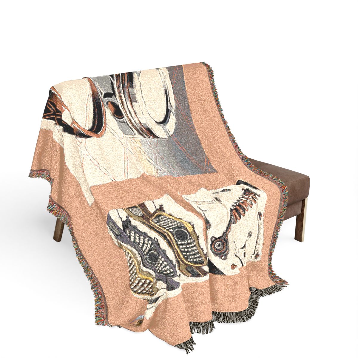 Original Art 1347 100% Cotton Woven Blanket, other view.