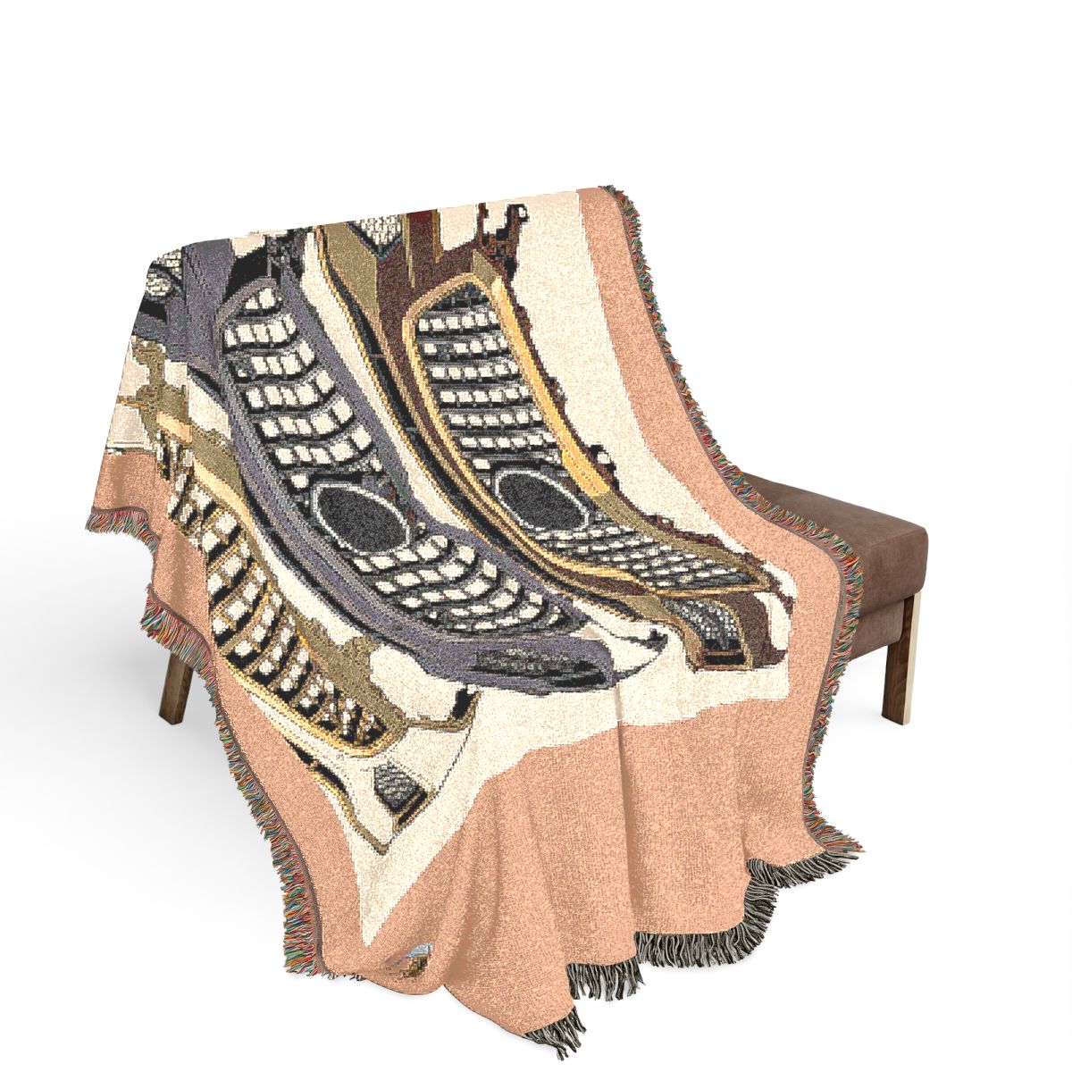 Original Art 1352 100% Cotton Woven Blanket, other view.