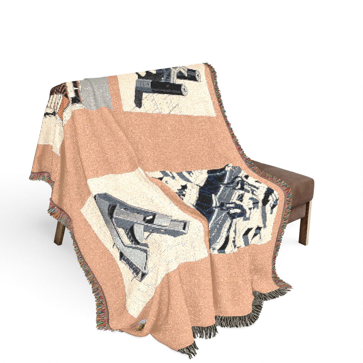 Original Art 1355 100% Cotton Woven Blanket, other view.