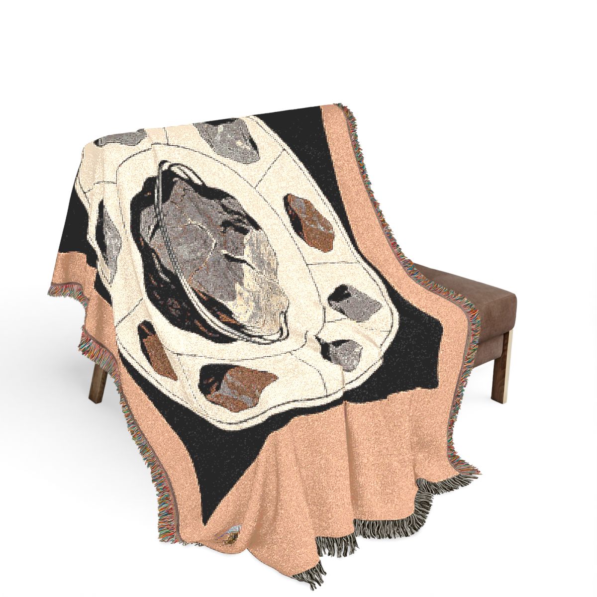 Original Art 1357 100% Cotton Woven Blanket, other view.