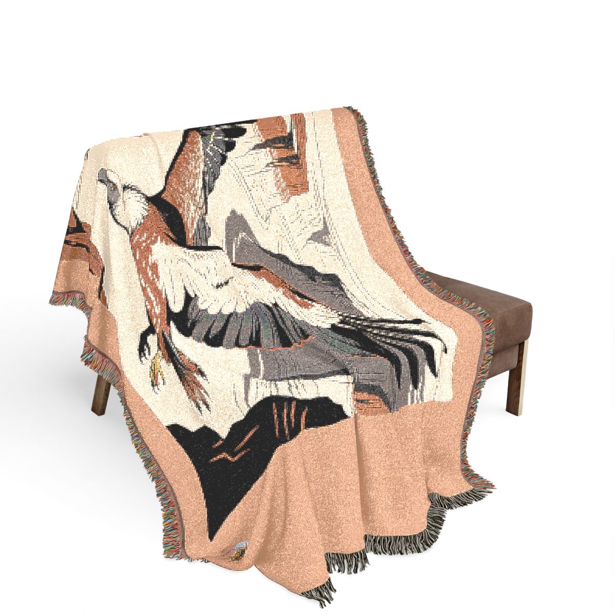 Original Art 1359 100% Cotton Woven Blanket, other view.