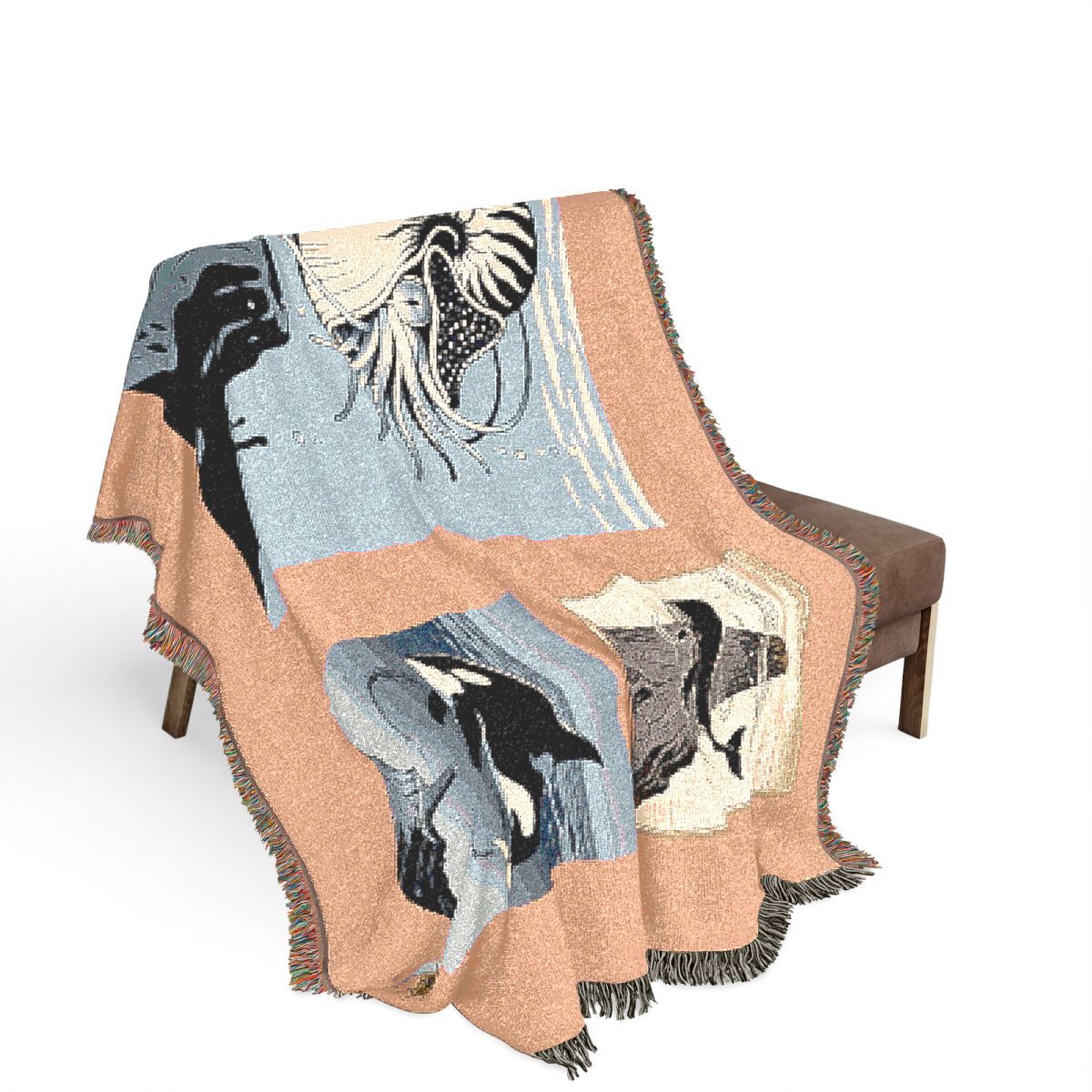 Original Art 1360 100% Cotton Woven Blanket, other view.