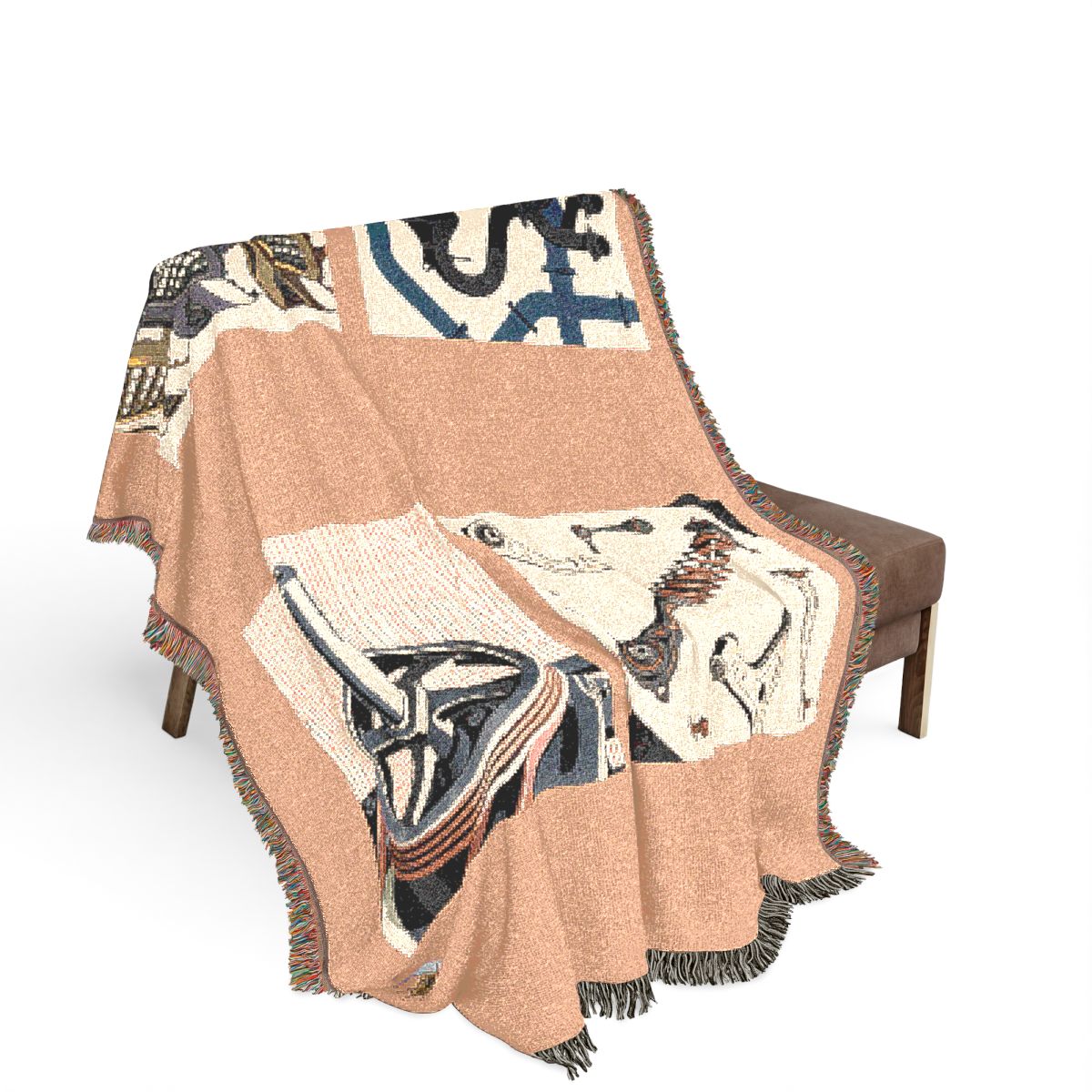 Original Art 1370 100% Cotton Woven Blanket, other view.