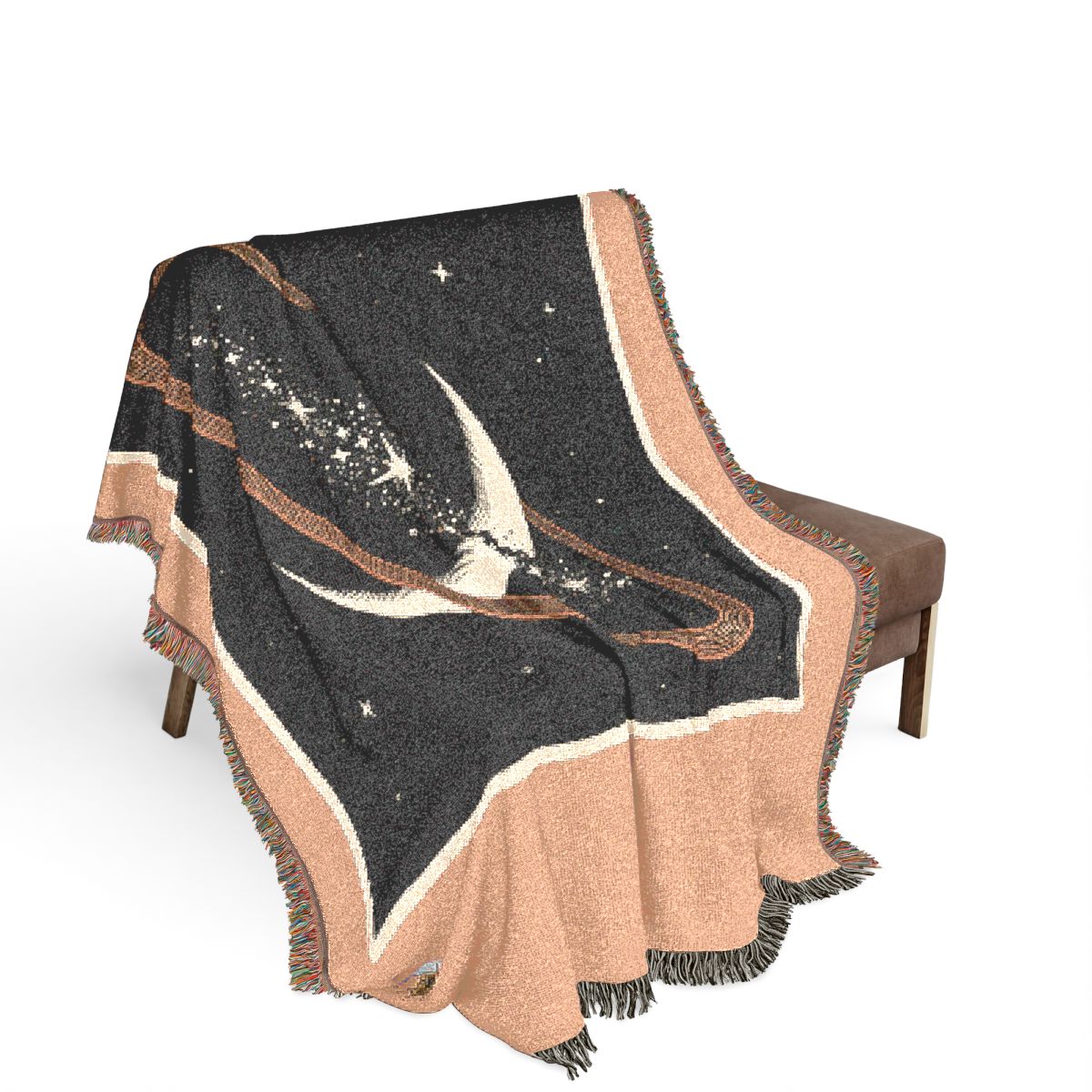 Original Art 1371 100% Cotton Woven Blanket, other view.