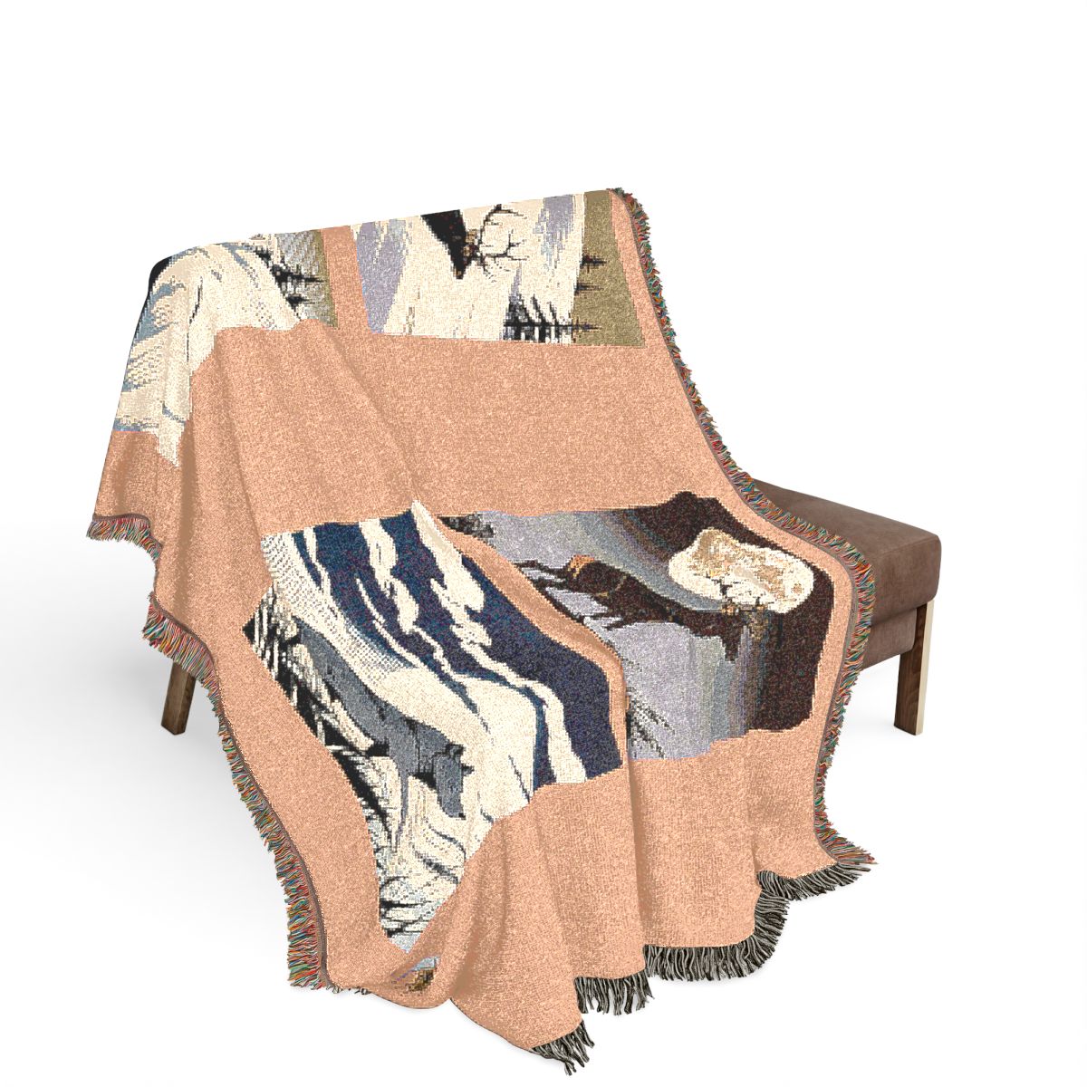 Original Art 1382 100% Cotton Woven Blanket, other view.