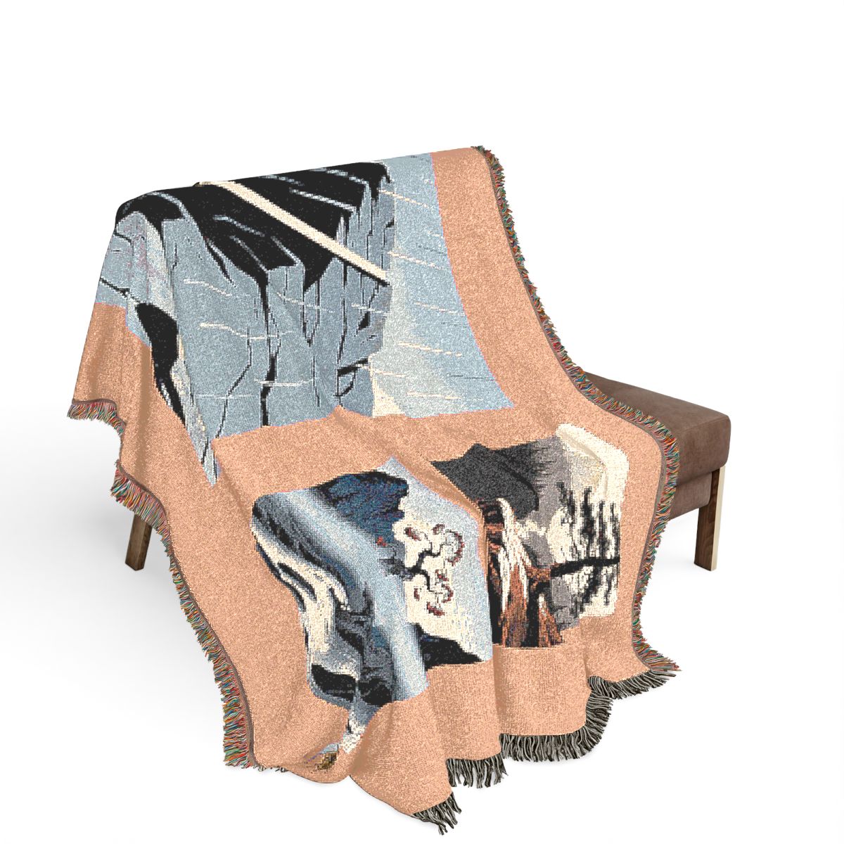Original Art 1384 100% Cotton Woven Blanket, other view.