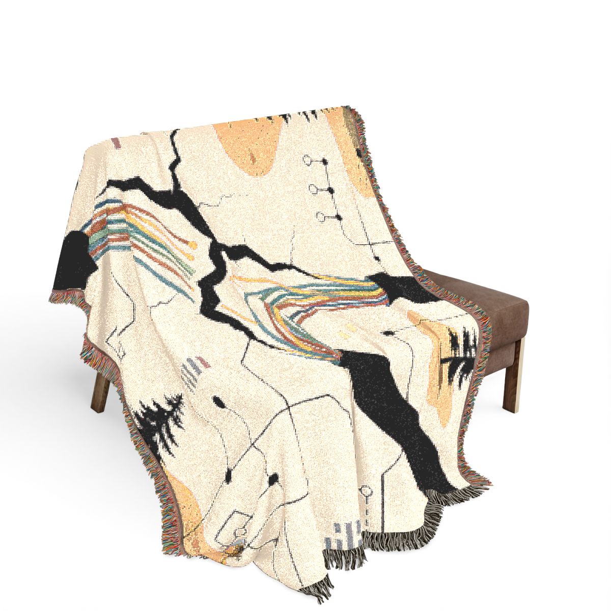 Original Art 1396 100% Cotton Woven Blanket, other view.