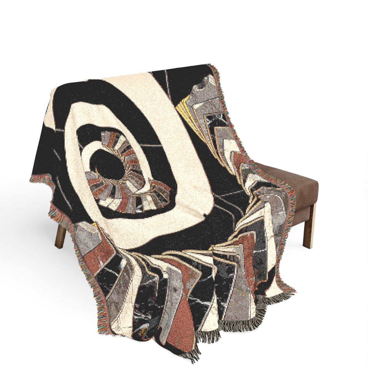 Original Art 1397 100% Cotton Woven Blanket, other view.