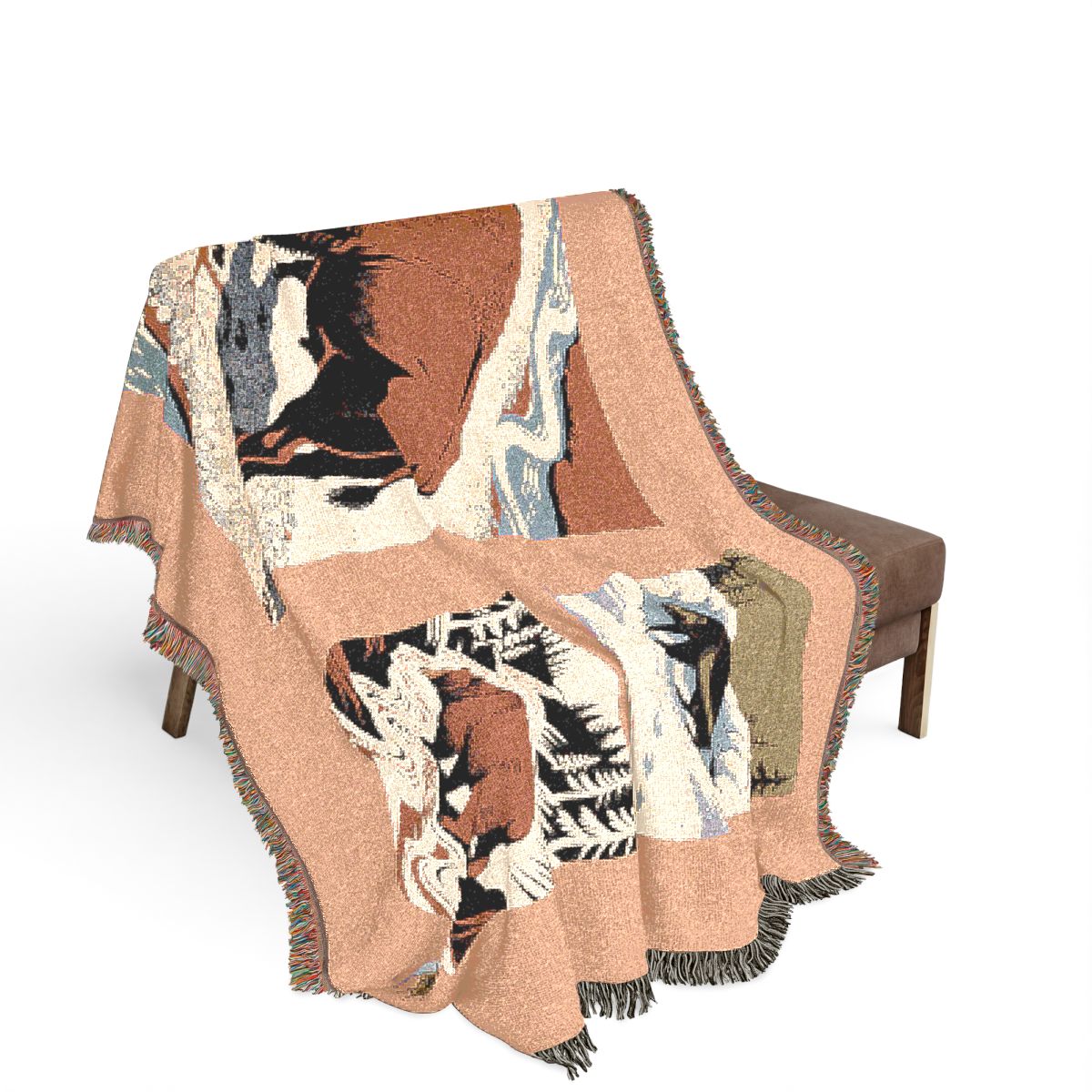 Original Art 1398 100% Cotton Woven Blanket, other view.