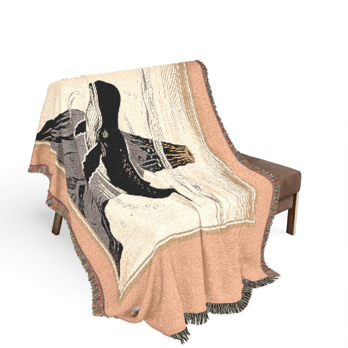 Original Art 1399 100% Cotton Woven Blanket, other view.