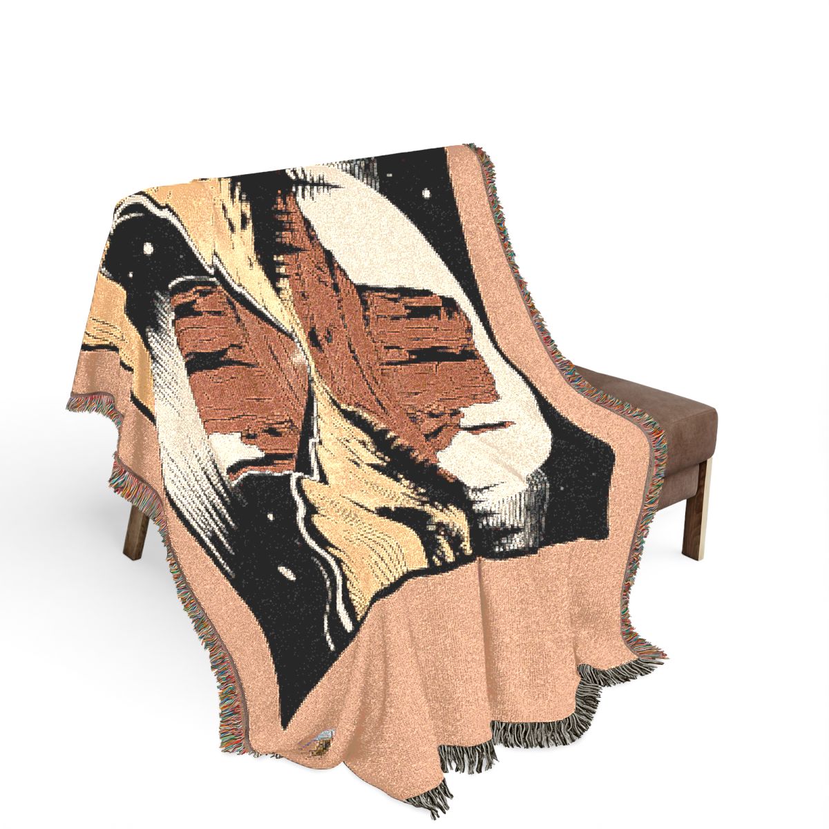 Original Art 1400 100% Cotton Woven Blanket, other view.