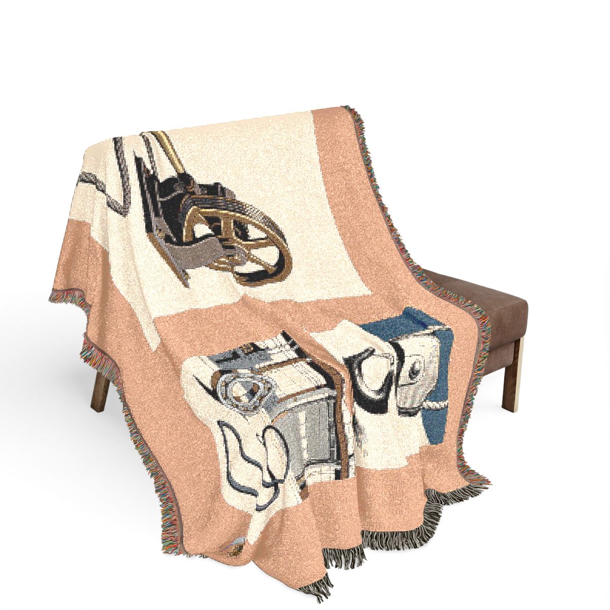 Original Art 1402 100% Cotton Woven Blanket, other view.