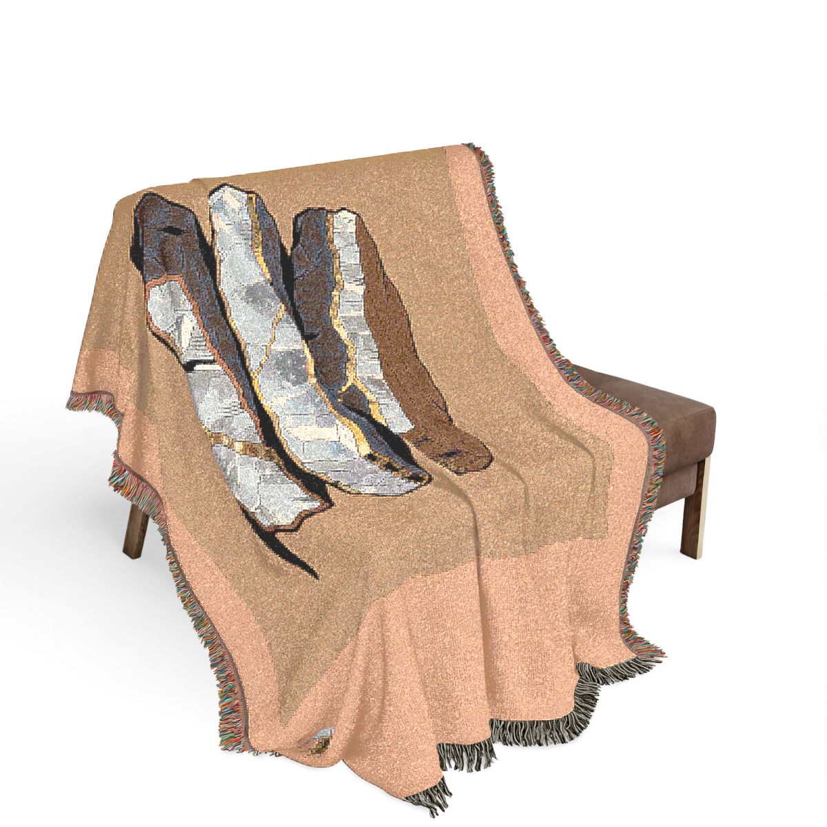 Original Art 1413 100% Cotton Woven Blanket, other view.