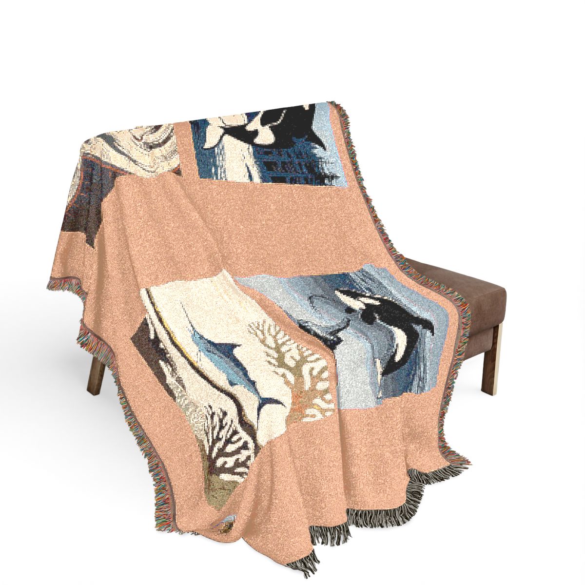 Original Art 1415 100% Cotton Woven Blanket, other view.