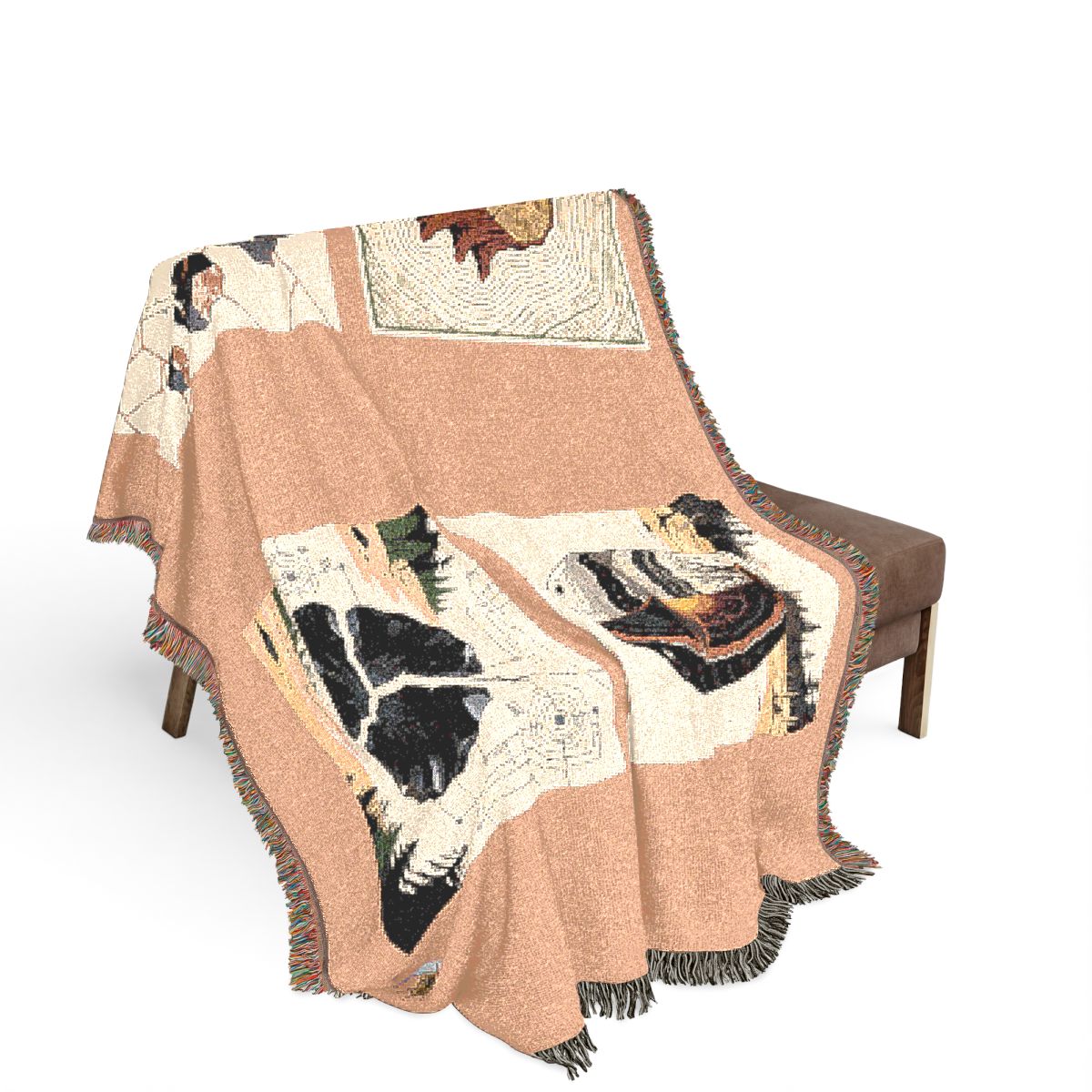 Original Art 1426 100% Cotton Woven Blanket, other view.