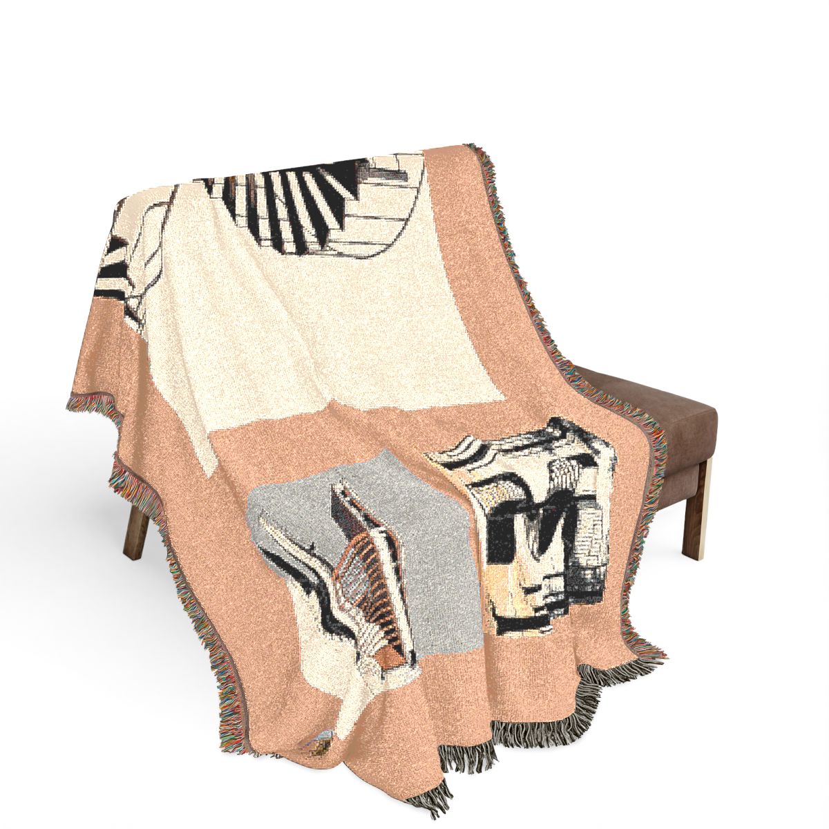Original Art 1427 100% Cotton Woven Blanket, other view.